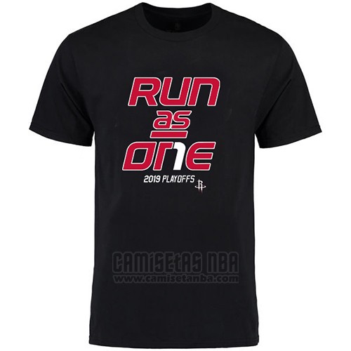 Camiseta Manga Corta Houston Rockets Negro